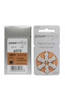 PowerOne P312 Hearing Aid Battery (6 Pcs Pack)