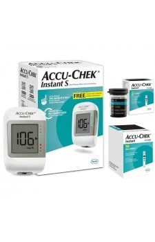 Accu-Chek Instant S Glucometer Kit with 60 Test Strips (10 + 50)