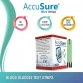 AccuSure Blood Glucose Test Strips 50's Pack