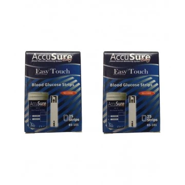Accusure Easy Touch Strips 50  Strips (2X25 Pack)