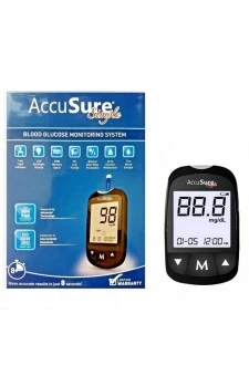 Accusure Simple Gulcometer With 25 Test Strips