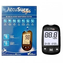 Accusure Simple Gulcometer With 25 Test Strips