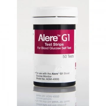 Alere G1 Glucometer Test Strips 50 Strips (Without Outer Box)
