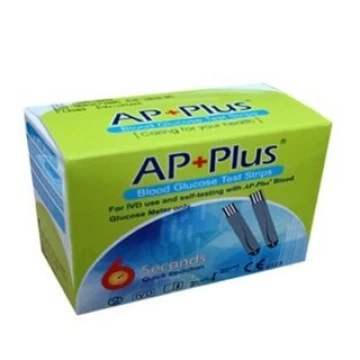 AP PLUS Blood Glucose Test Strips 50 Strips (2x25 Pack)