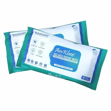 Aro Kleen Bed Bath Patient Wipes (Premium Quality) 10 Towels