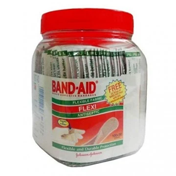 Band Aid Johnson & Johnson Flexi, 100 Pieces Jar