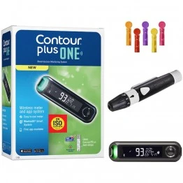 Contour Plus ONE Blood Glucose Monitoring System With 10 Strips Free