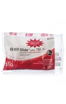 BD Glide Ultra-Fine Insulin Syringes 1ML U-40 31gx6mm (Pack of 10)