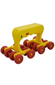 Acupressure 16 Wheels Roller Massager (With Handle and Vibration) 