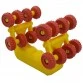 Acupressure 16 Wheels Roller Massager (With Handle and Vibration) 