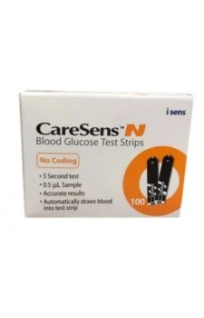 Caresens N Glucometer Test Strips 100 Strips (2x50 Pack)