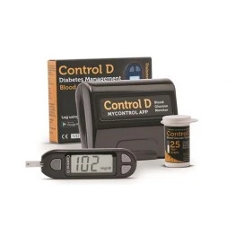 Control D Blood Glucose Gulcometer With 10 Test Strips
