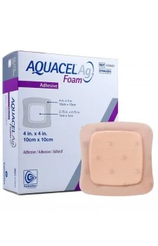 ConvaTec Aquacel Ag Foam Adhesive Dressing (10cm x 10cm)