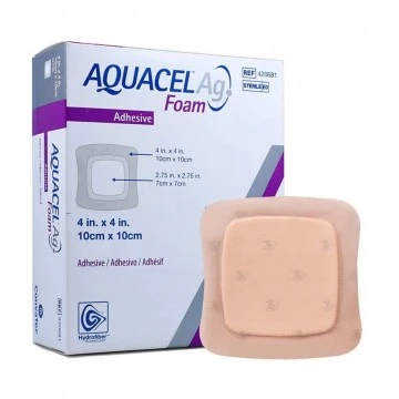 ConvaTec Aquacel Ag Foam Adhesive Dressing (10cm x 10cm)