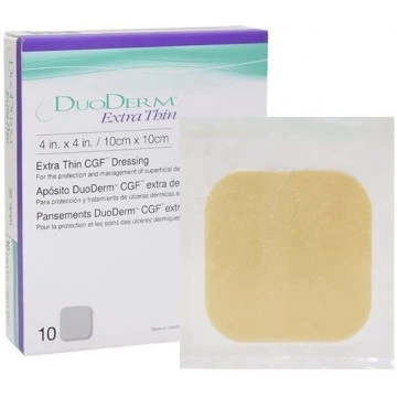 ConvaTec DuoDERM Extra Thin CGF Dressing (4 x 4 Inches) - 10 Pcs Box, Ref # 187955
