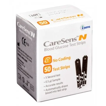 Caresens-N Gulcometer Test Strips 50 Strips (Safelife) (1X50 PACK)