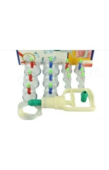 Traditional Chinese Medical Vaccum Cupping Set -12 Cups Transparent