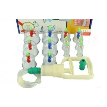Traditional Chinese Medical Vaccum Cupping Set -12 Cups Transparent