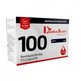 DiabaScan Glucometer Test Strips 100 Strips (2x50 Pack)