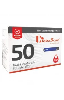 DIabaScan Glucometer Test Strips 50 Strips (2x25 Pack)