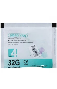 Dispovan Pen Needles (4mm 32G) - Pack of 5
