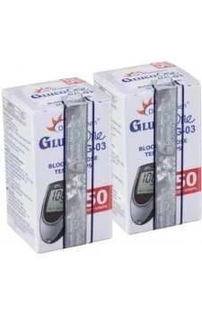 Dr. Morepen GlucoOne MODEL BG03 Blood Glucose Test Strips 100 Strips (2X50 Pack)