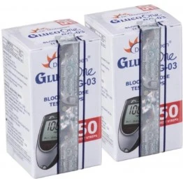 Dr. Morepen GlucoOne MODEL BG03 Blood Glucose Test Strips 100 Strips (2X50 Pack)