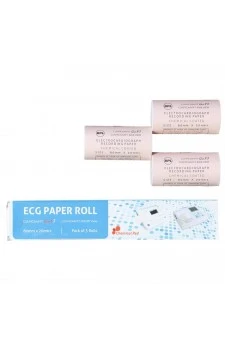 BPL ECG Paper Roll Cardiart 6208 View (80mm x 20 Mtrs.) - Pack of 3 Rolls