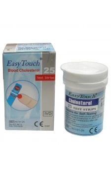 EasyTouch Cholesterol Blood Test Strips - 25 Strips Pack