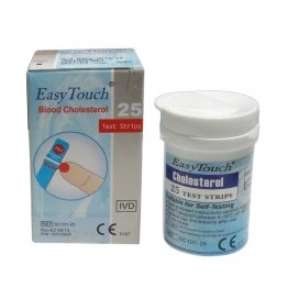 EasyTouch Cholesterol Blood Test Strips - 25 Strips Pack