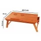 Premium Wooden Foldable Multipurpose Bed Table For Eating/Reading/Laptop Desk  (Portable with Adjustble Tilting Top & Height)