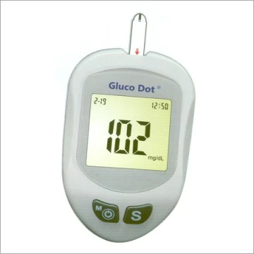 Gluco Dot Blood Glucose Monitor - With 10 Test Strips