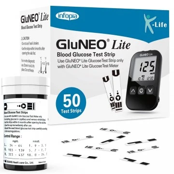 GLUNEO LITE 50 Test Strips (2x25 Pack)