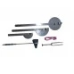 Goniometer Kit (High Quality Steel) - Set of 3 Goniometers with Percussion Knee Hammer, Tuning Fork and Measuring Tape for Physiotherapy, Orthopedics, Sports etc.