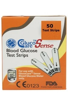 Gluco Care Sense Glucose Test Strips - 50 Strips Pack