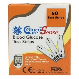 Gluco Care Sense Glucose Test Strips - 50 Strips Pack