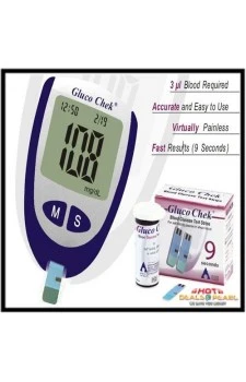 Gluco Chek Glucometer With Free 25 Test Strips