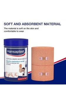 Hansaplast Cotton Crepe Bandage B.P. 8cm X 4m.