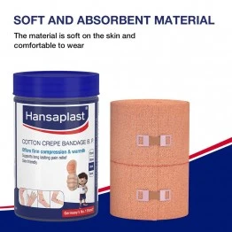Hansaplast Cotton Crepe Bandage B.P. 8cm X 4m.