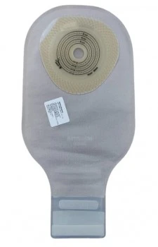Hollister Moderma Flex One-Piece Drainable Transparent Ostomy Bag 28400 (15-55 mm) – Flat SoftFlex Barrier, Lock 'n Roll Closure, Filter