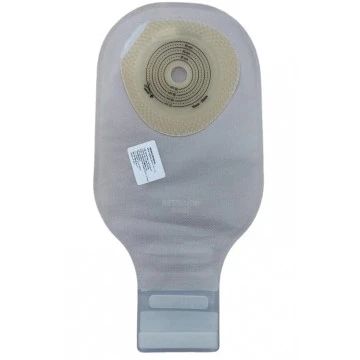 Hollister Moderma Flex One-Piece Drainable Transparent Ostomy Bag 28400 (15-55 mm) – Flat SoftFlex Barrier, Lock 'n Roll Closure, Filter