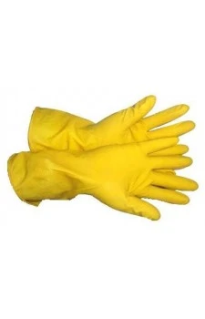House Hold Rubber Reusable Gloves (1 Pair) - For Multipurpose use like Washing/Cleaning/Hair Dyeing etc.
