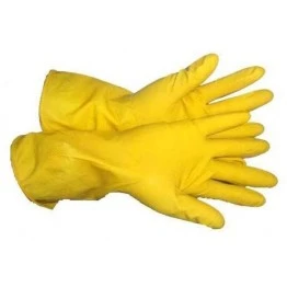 House Hold Rubber Reusable Gloves (1 Pair) - For Multipurpose use like Washing/Cleaning/Hair Dyeing etc.