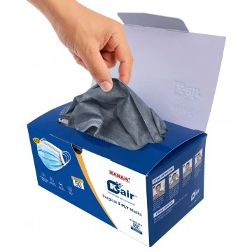 Karam K-Air 3 Ply Surgical Face Mask (Pack of 50, Grey)