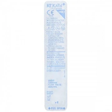 HMD Kit Kath+ I.V.Cannula Sterile with Injection Port 22G