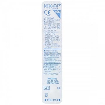 HMD Kit Kath+ I.V.Cannula Sterile with Injection Port 18G