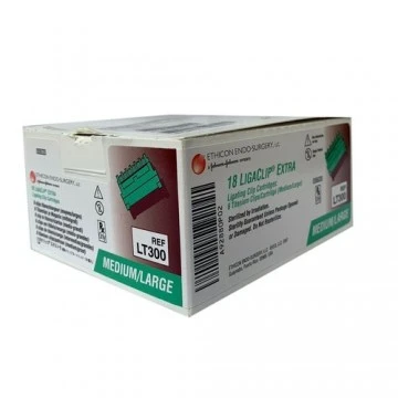 Ethicon LIGACLIP LT300 Extra Ligating Clips (Box of 18)