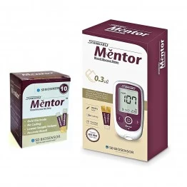 Standard Mentor Blood Glucose Meter with 10 Test Strips