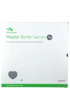 Mepilex Border Sacrum Ag Dressing (23cm x 23cm)