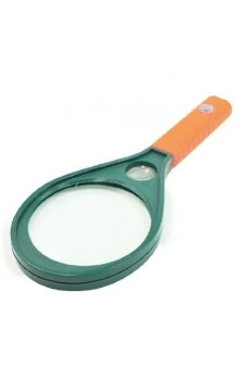 Magnifying Magnifier Lens/Glass Big Size NonSlip Plastic Handle 90mm  (Color May Vary)
